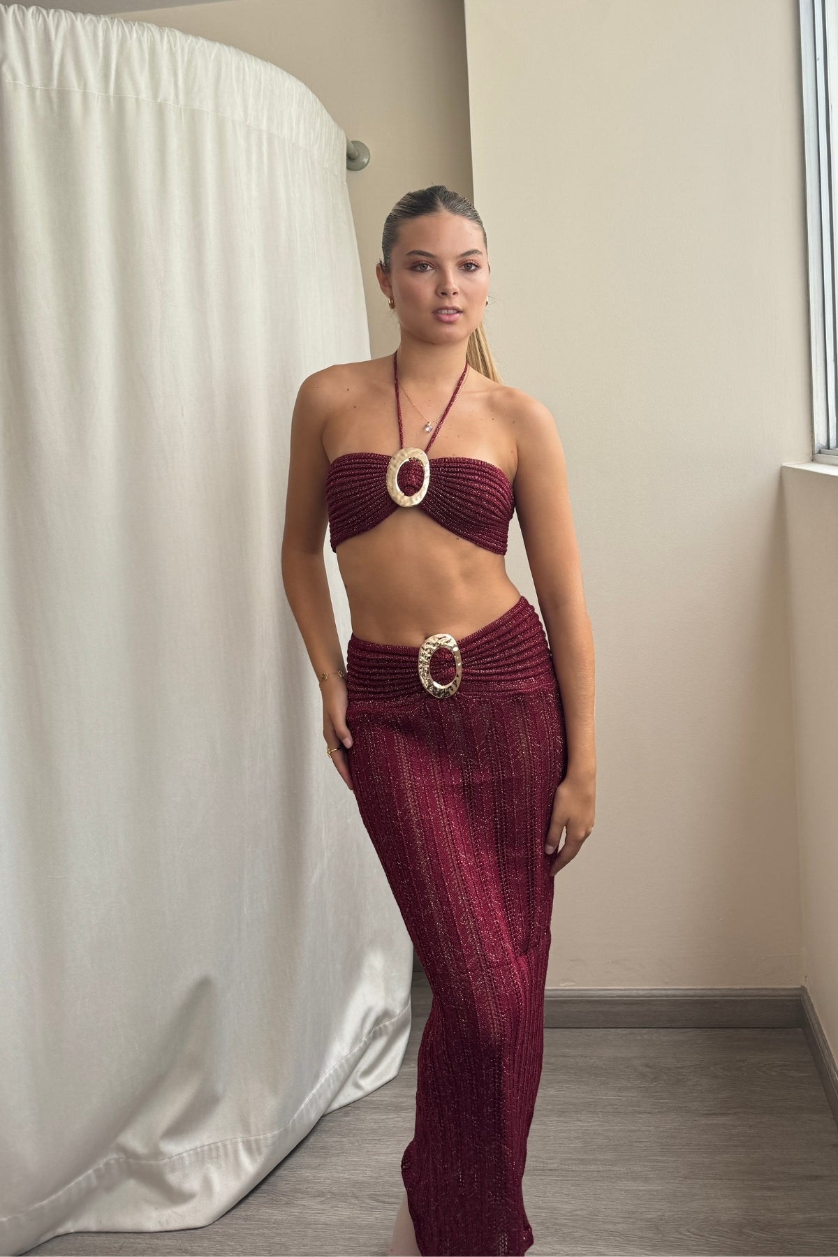 Brisa Set in Burgundy